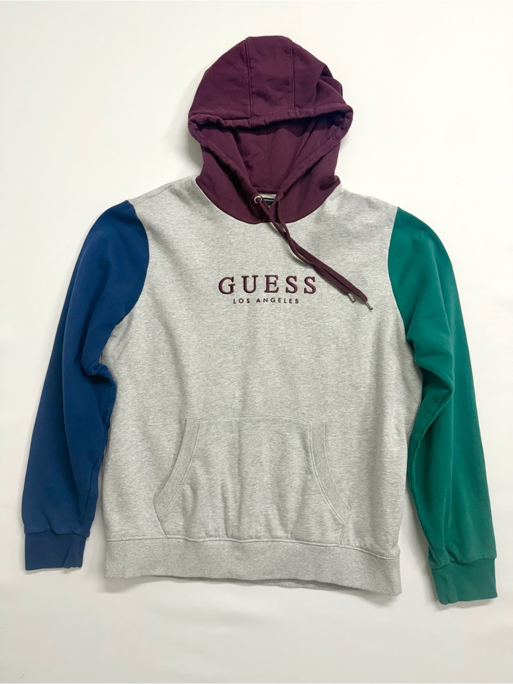 Vintage-Inspired GUESS Los Angeles Colorblock Hoodie